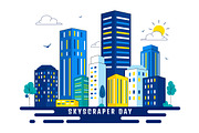 10 Skyscraper Day Illustration, an Object Illustration by denayunebgt (Thumbnail 4 of 4)