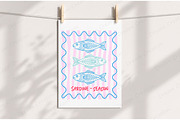 Summer Sardine Hand Drawn Line Art, an Illustration by Dream Creation (Thumbnail 4 of 7)