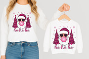 Pink Christmas Leopard Tree Santa PN, an Illustration by Libby Wishes (Thumbnail 6 of 6)