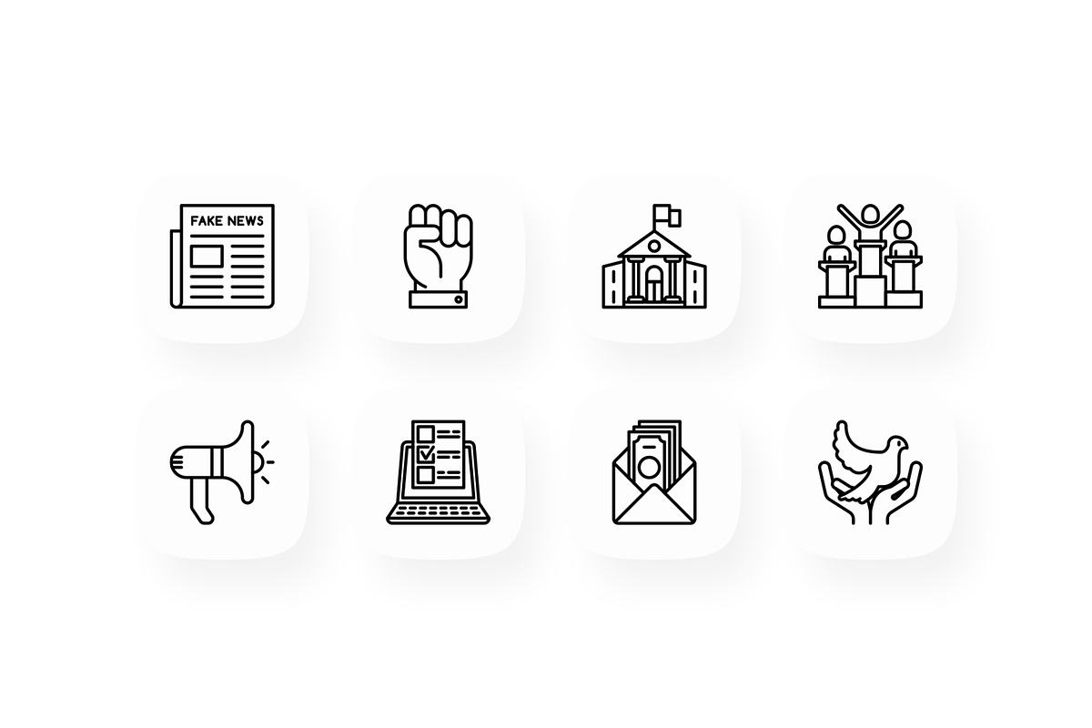 Elections & Voting 16 Thin Line Icon, an Outline Icon by Alex Blogoodf (Photo 4 of 5)