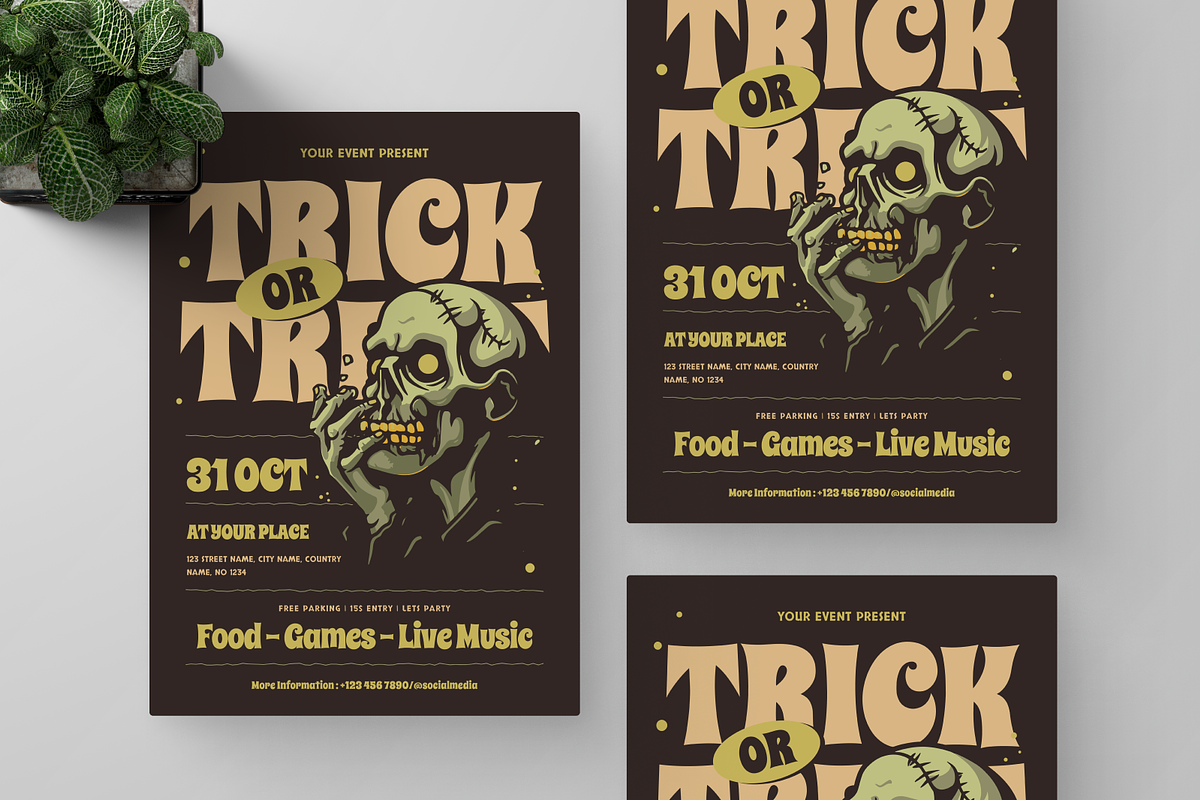 Trick Or Threat Flyer, a Flyer Template by Annora Studio (Photo 5 of 5)