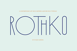 Rothko Modern Art Deco Display Font