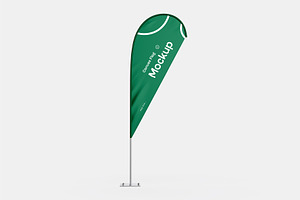 Stand Convex Flag Banner Mockup, a Product Mockup by graphypix