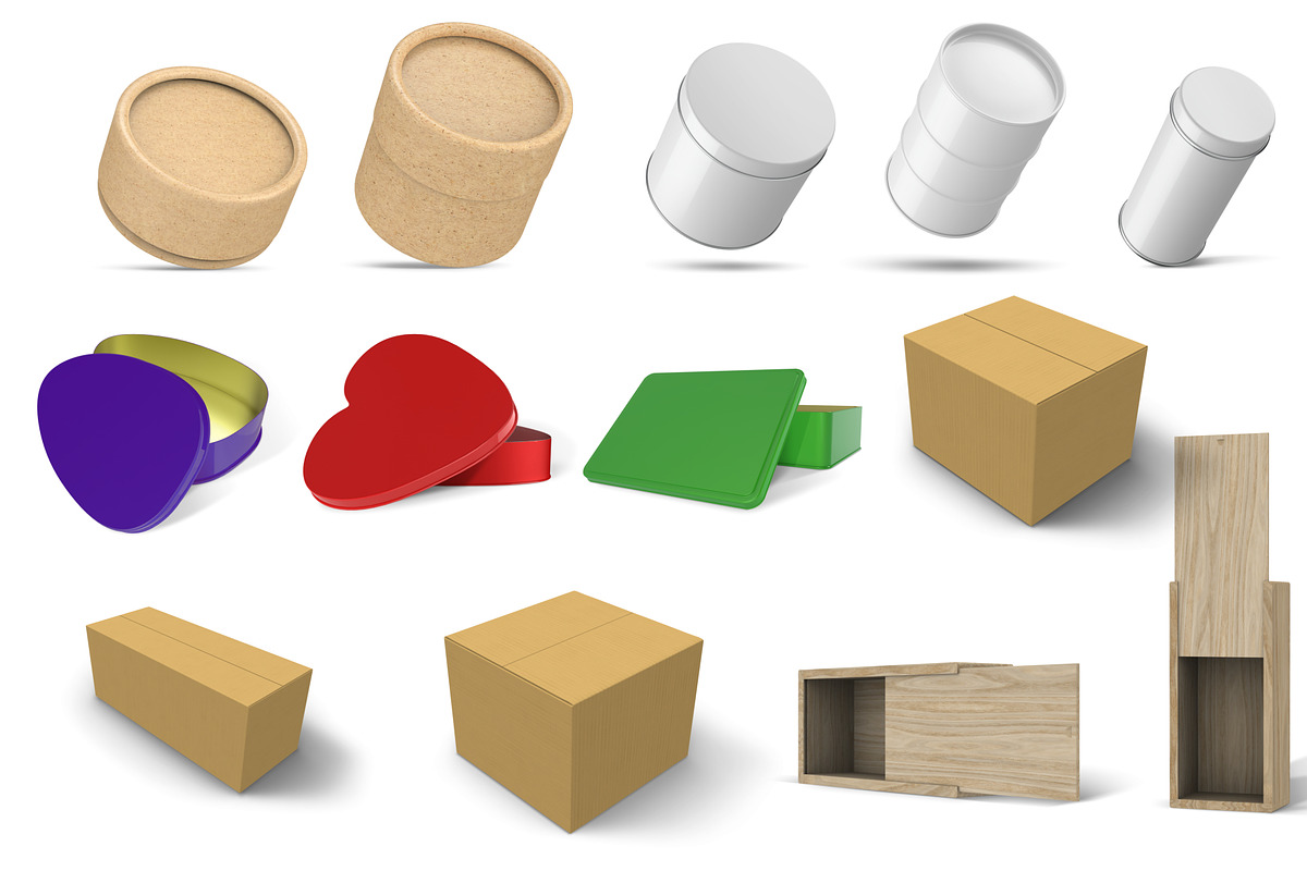 Packaging Objects Bundle, an Object Graphic by Digitalphaser