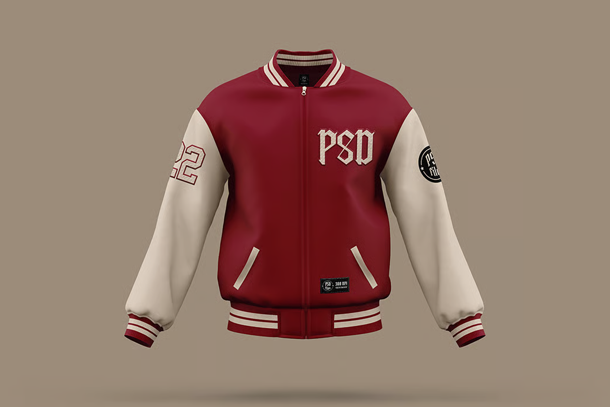 Baseball Jacket Mockup, a Hoody Mockup by graphicsauce (Photo 3 of 4)