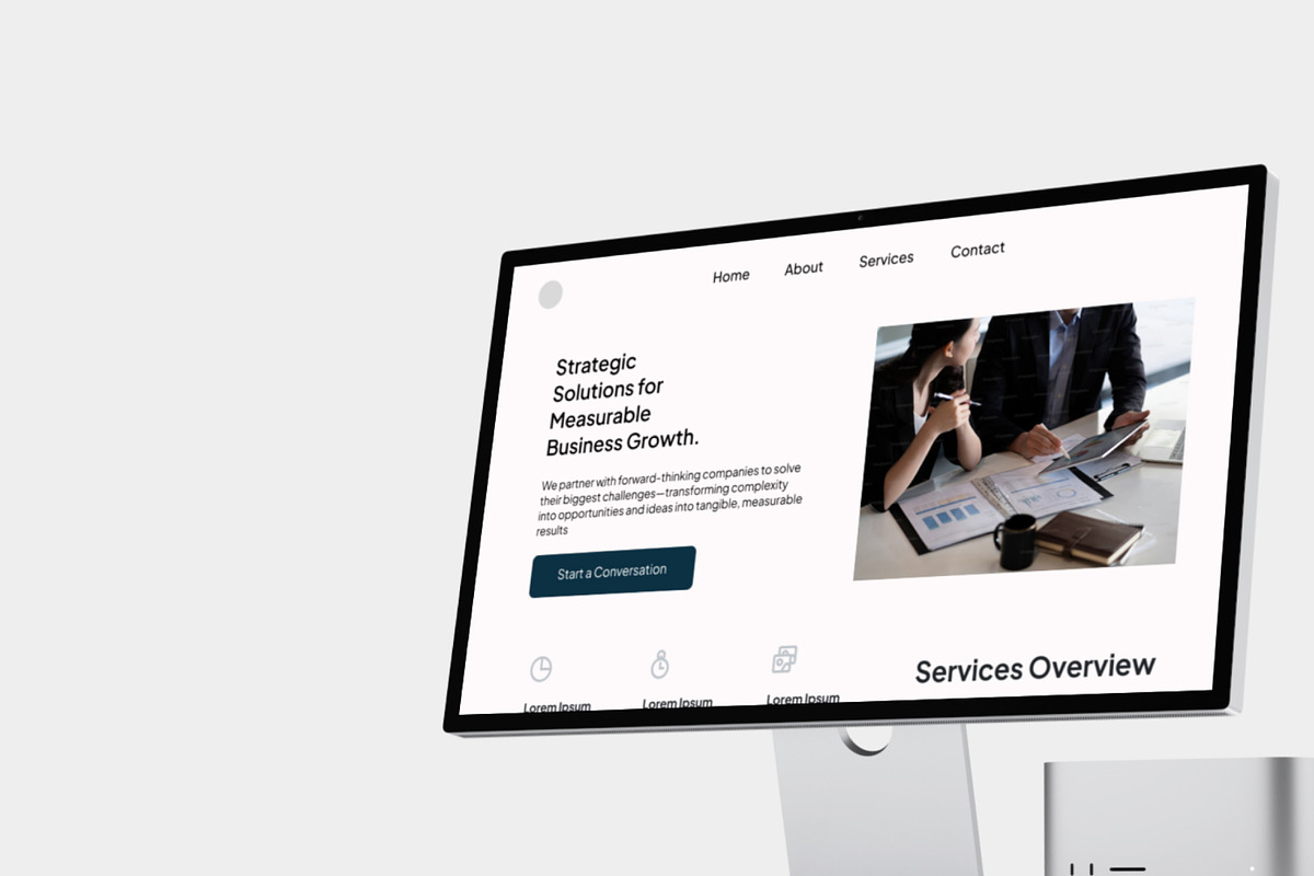 Business Agency Website Template, a Landing Page Template by Glyphminds Studios (Photo 2 of 3)