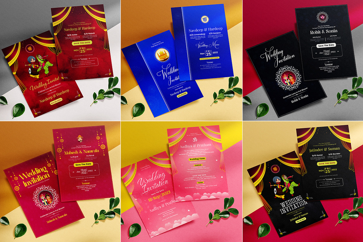 Indian Wedding Invitation Cards, an Invitation Template by Creative Hatti (Photo 4 of 6)