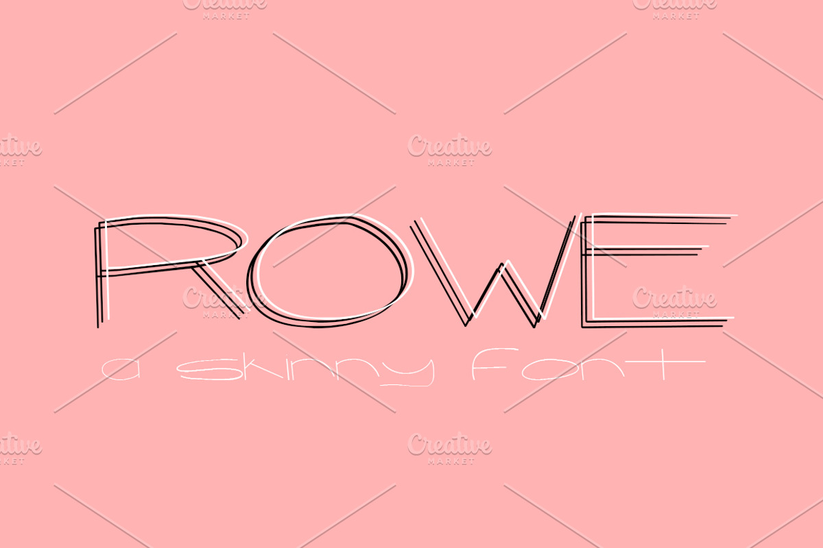 ROWE Skinny Hand Lettered Font