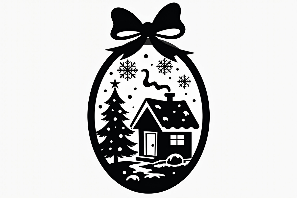 Christmas Laser Cut Ornament Bundle, a Graphic by musafir_fashion (Photo 12 of 16)
