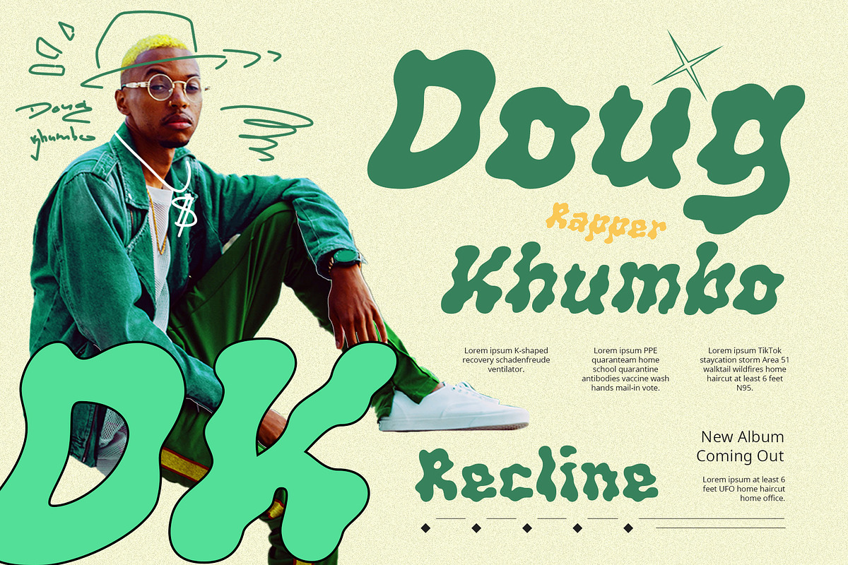 Magedo – Psychedelic Font, a Sans Serif Font by Craft Supply Co. (Photo 8 of 8)