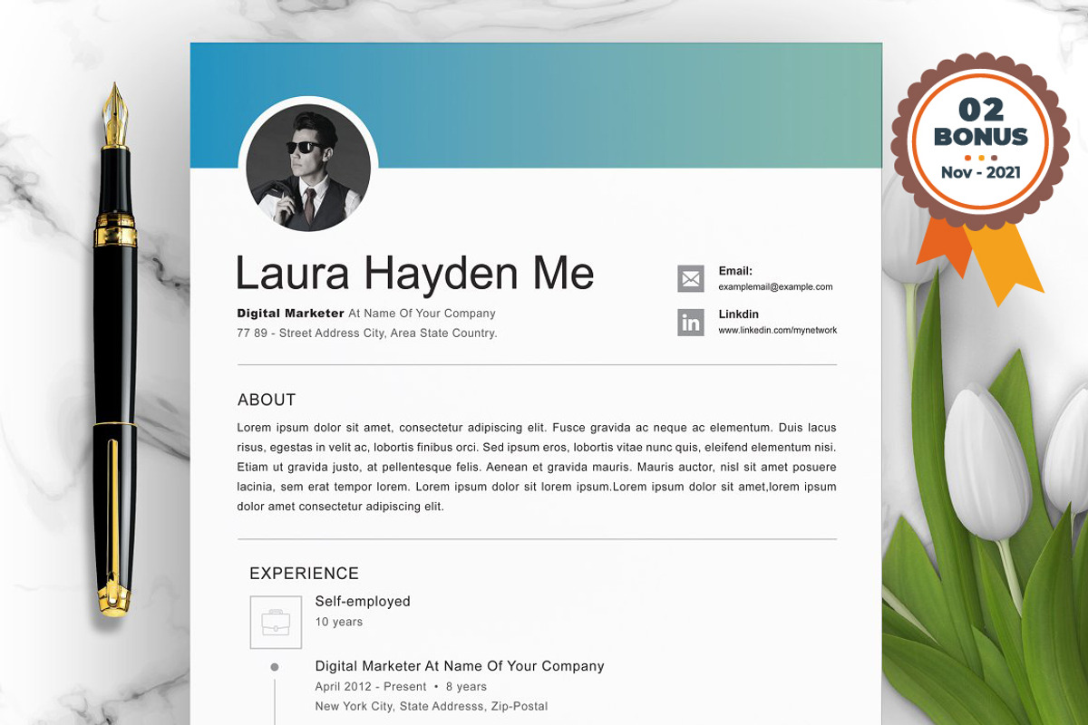 Resume/CV Bundle | 200+ for $29, a Resume Template by ResumeInventor (Photo 203 of 207)