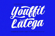 Latega Youffit Handmade Script Font, a Script Font by Maulana Creative (Thumbnail 1 of 8)