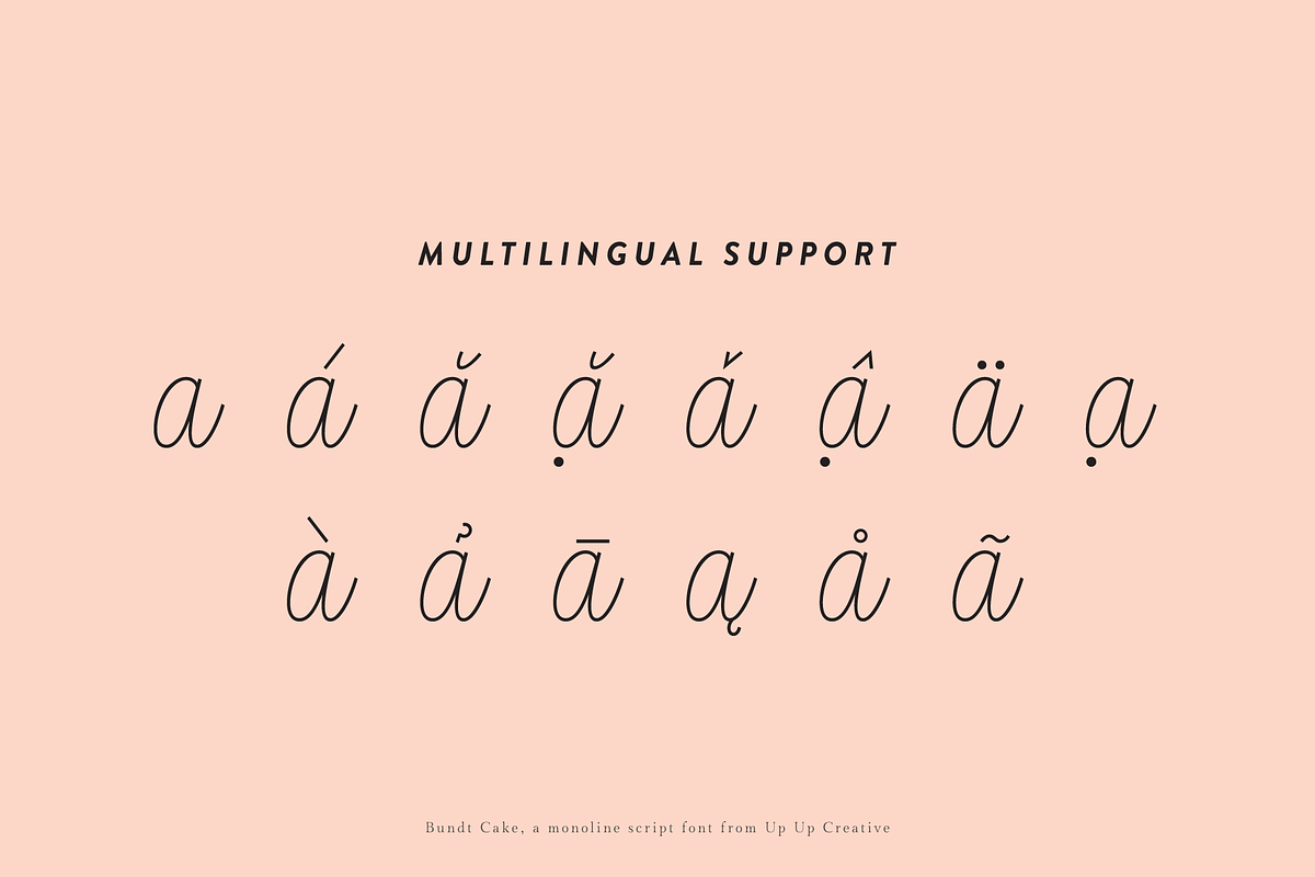 Bundt Cake Script Font, a Script Font by Up Up Creative (Photo 7 of 15)