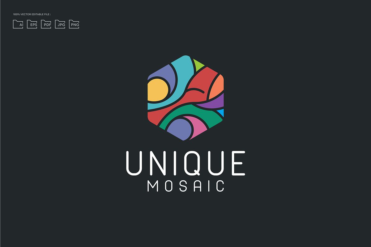 Colorful Hexagon Mosaic Tree Logo, a Branding & Logo Template by EndR_ID (Photo 3 of 4)