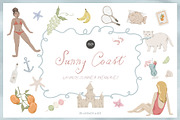 Summer beach. Hand drawn Icons, a Decorative Illustration by Kreker Kate (Thumbnail 1 of 8)