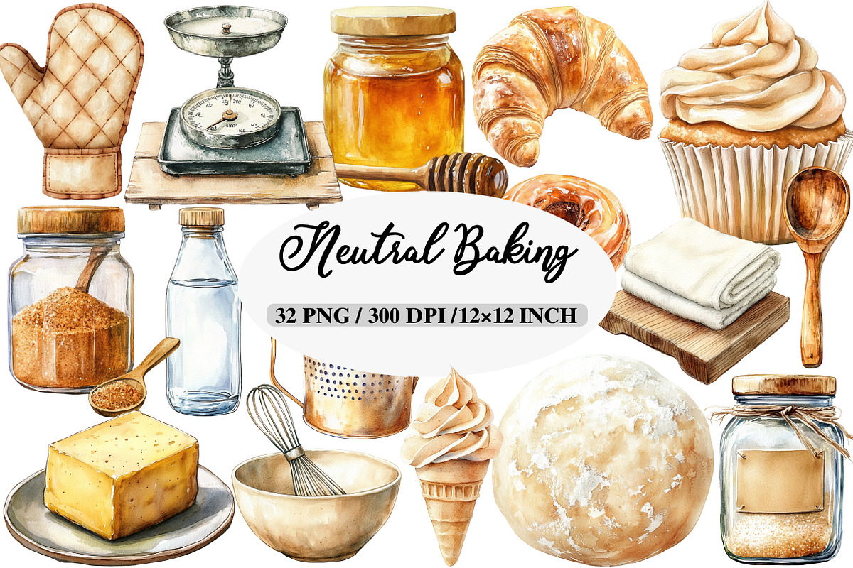 Neutral Baking Clipart, an Illustration by Daily.Designs (Photo 1 of 5)
