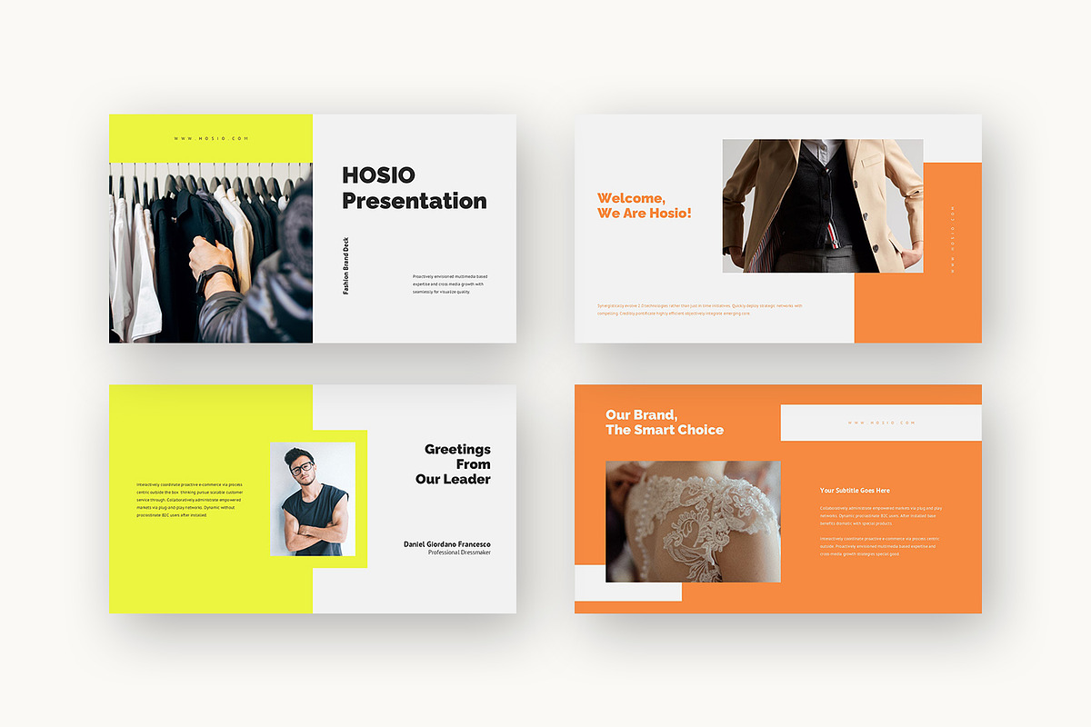 Hosio : Fashion Brand Google Slides, a Presentation Template by Punkl Camp (Photo 2 of 16)