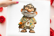 Funny Summer Beach Grandpa Clipart, an Illustration by Digital Artistic99 (Thumbnail 10 of 11)