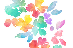 Watercolor Flower Silhouette