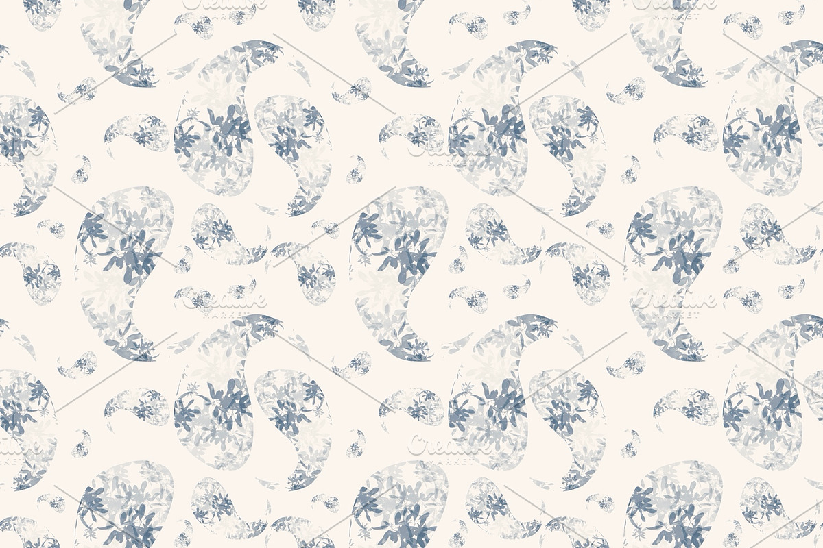 Minimal Floral Paisley Pattern, a Pattern Graphic by PPEthnicDecorPattern (Photo 1 of 6)