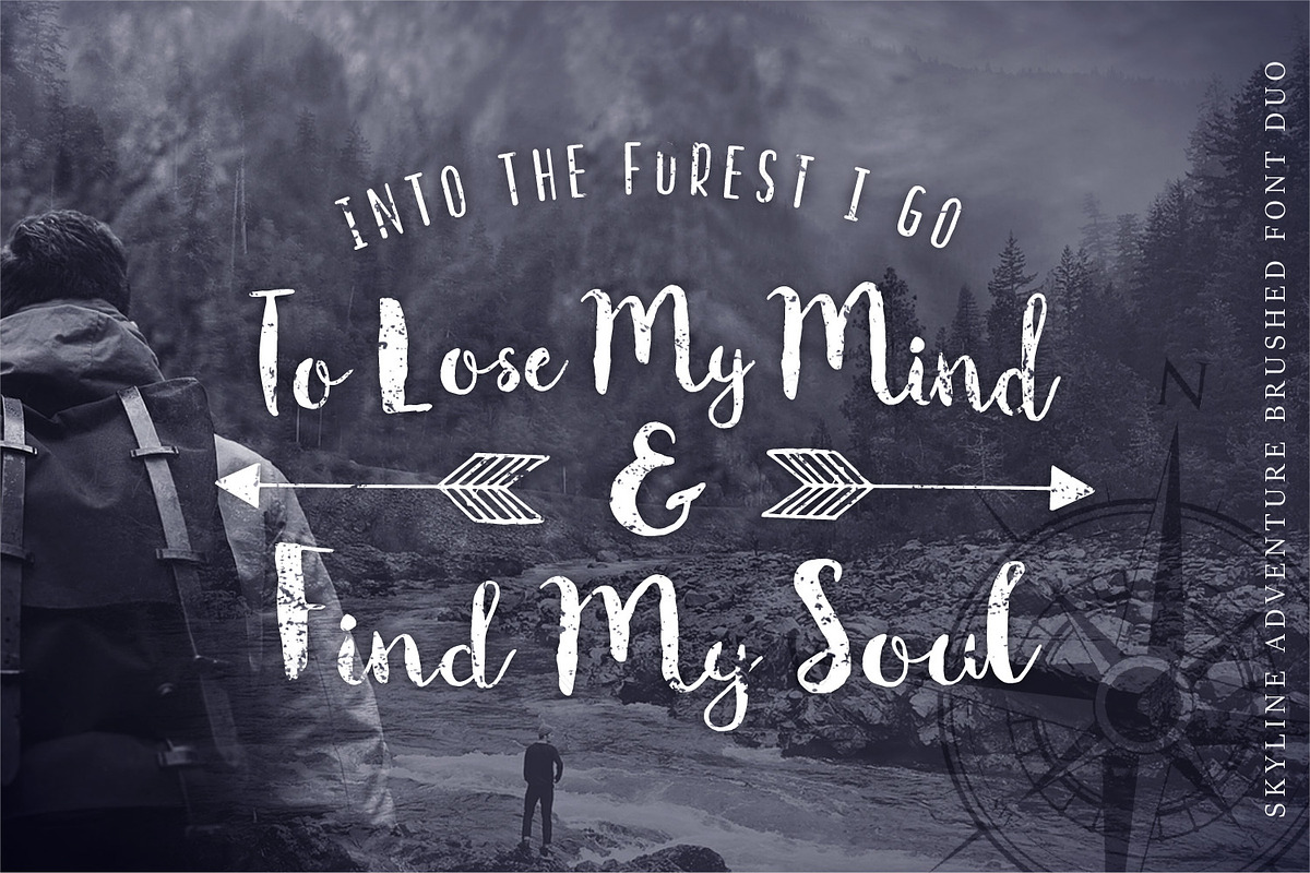 Font Duo Skyline Adventure Brushed preview 6