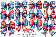4th Of July Pterotic Bow Clipart, an Illustration by OK Design (Thumbnail 1 of 6)