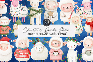 Christmas Quirky Sheep clipart, an Illustration by Designworld