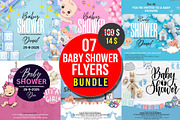 7 Baby Shower Flyer Bulndle | Canva, a Graphic by graphicforest (Thumbnail 1 of 9)