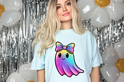 Coquette Halloween Iridescent Ghost, an Illustration by designcity5 (Thumbnail 8 of 8)