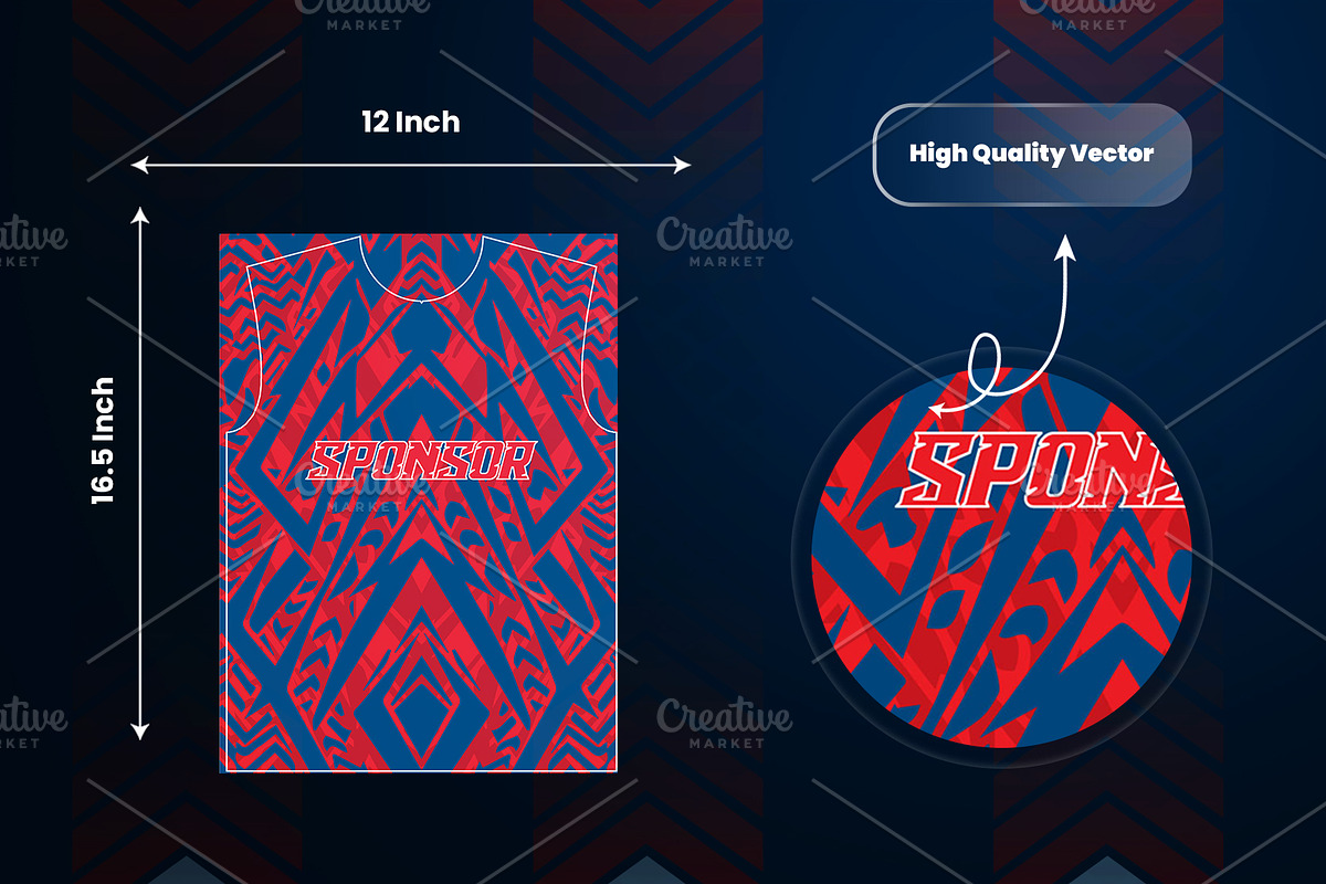 Abstract Sports Jersey Pattern, a Sport Illustration by samsulpassive (Photo 3 of 3)