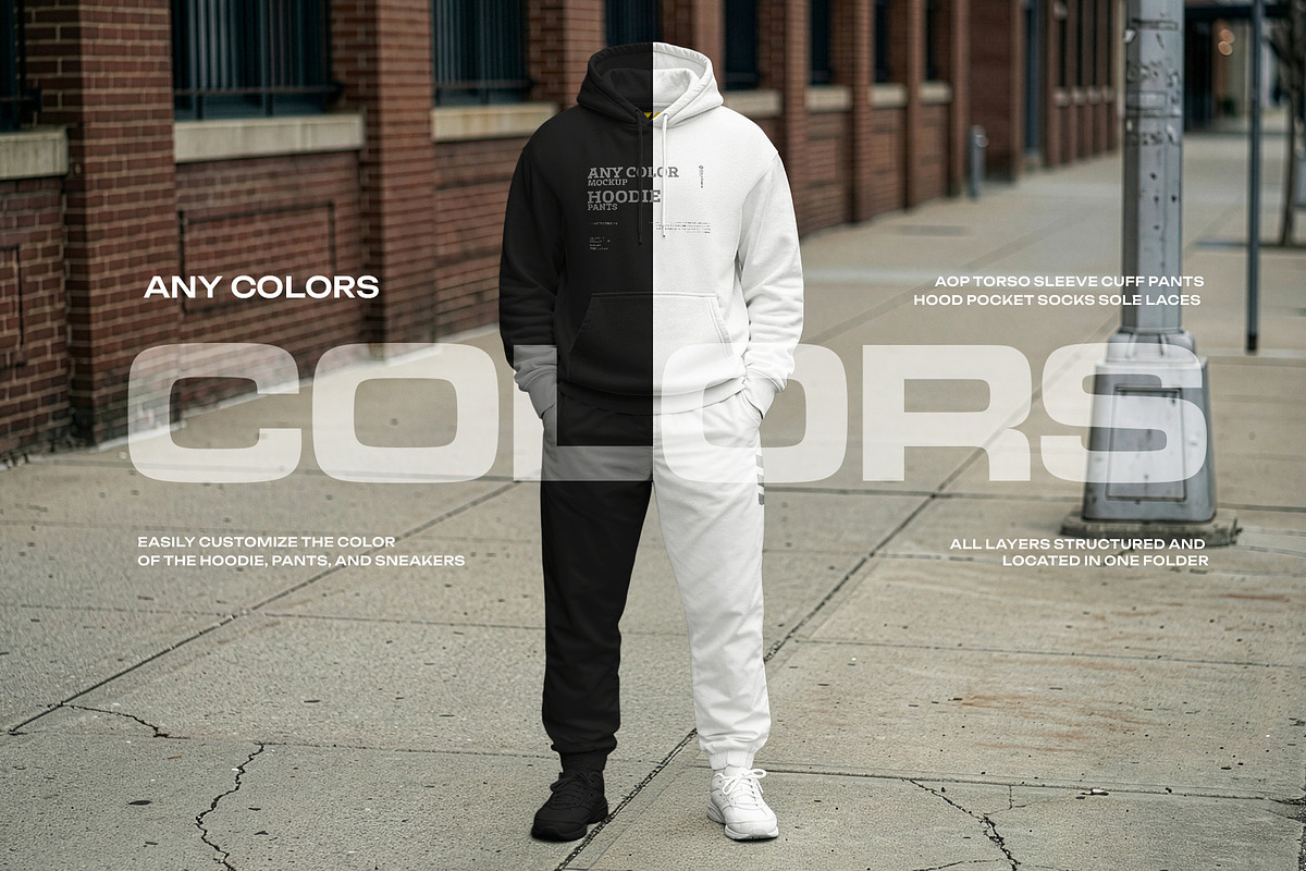5 Mockups Hoodie and Pants Apparel, a Hoody Mockup by Grow Design Craft Studio (Photo 2 of 7)