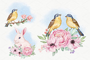 SALE! Fluffy Creatures - Watercolor, a Decorative Illustration by Irina Diasli (Thumbnail 7 of 15)