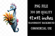 Beach Animals Whimsical Clipart, a Seasonal Illustration by Designking (Thumbnail 4 of 5)