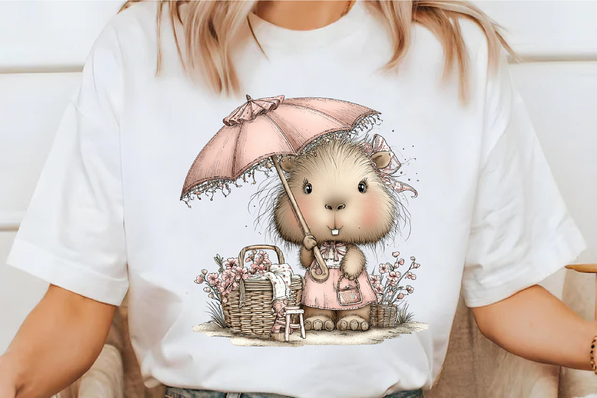 Whimsical Summer Capybara Clipart, an Illustration by designcity5 (Photo 5 of 5)