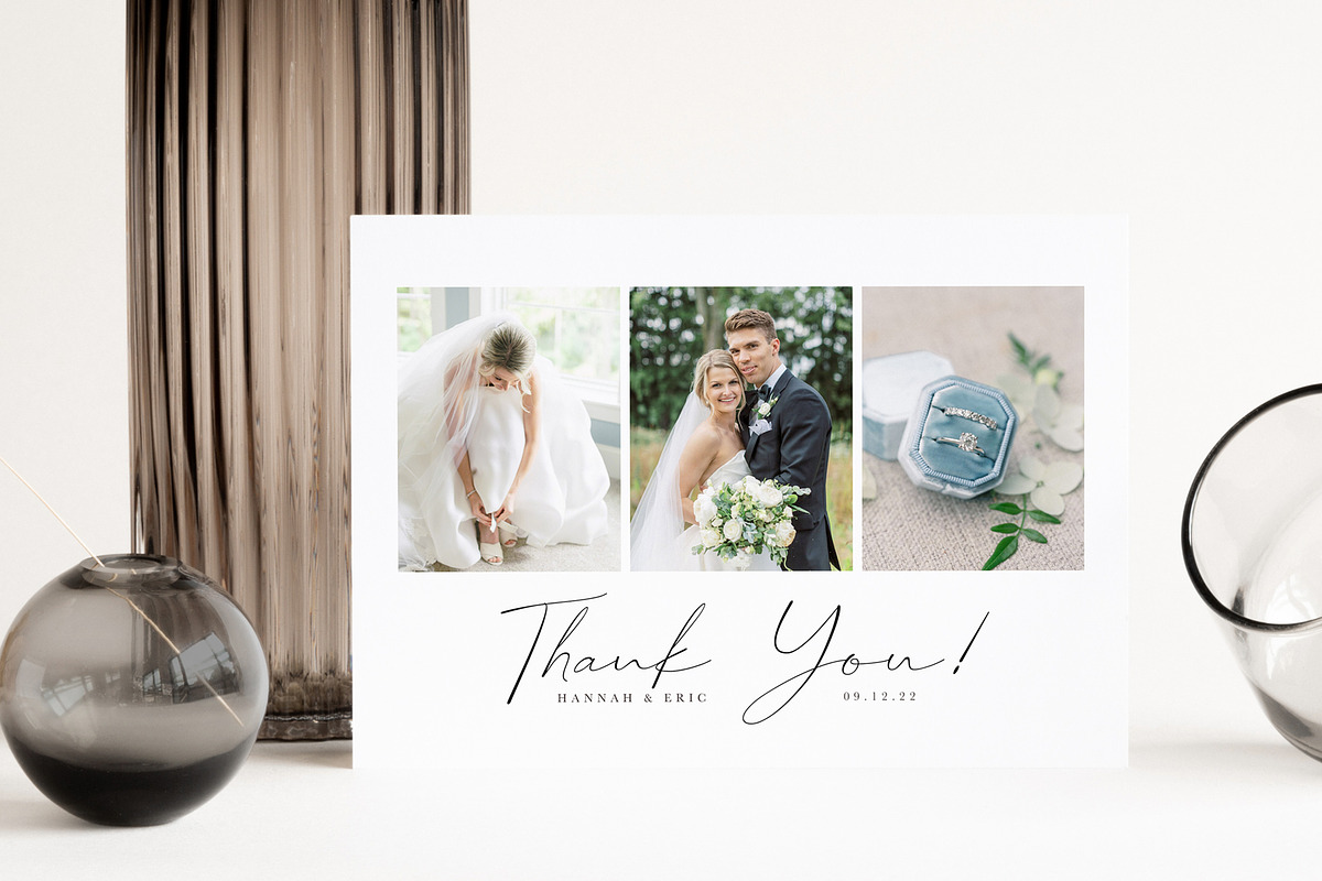 Canva + PS Wedding Thank You Card, a Card Template by By Stephanie Design
