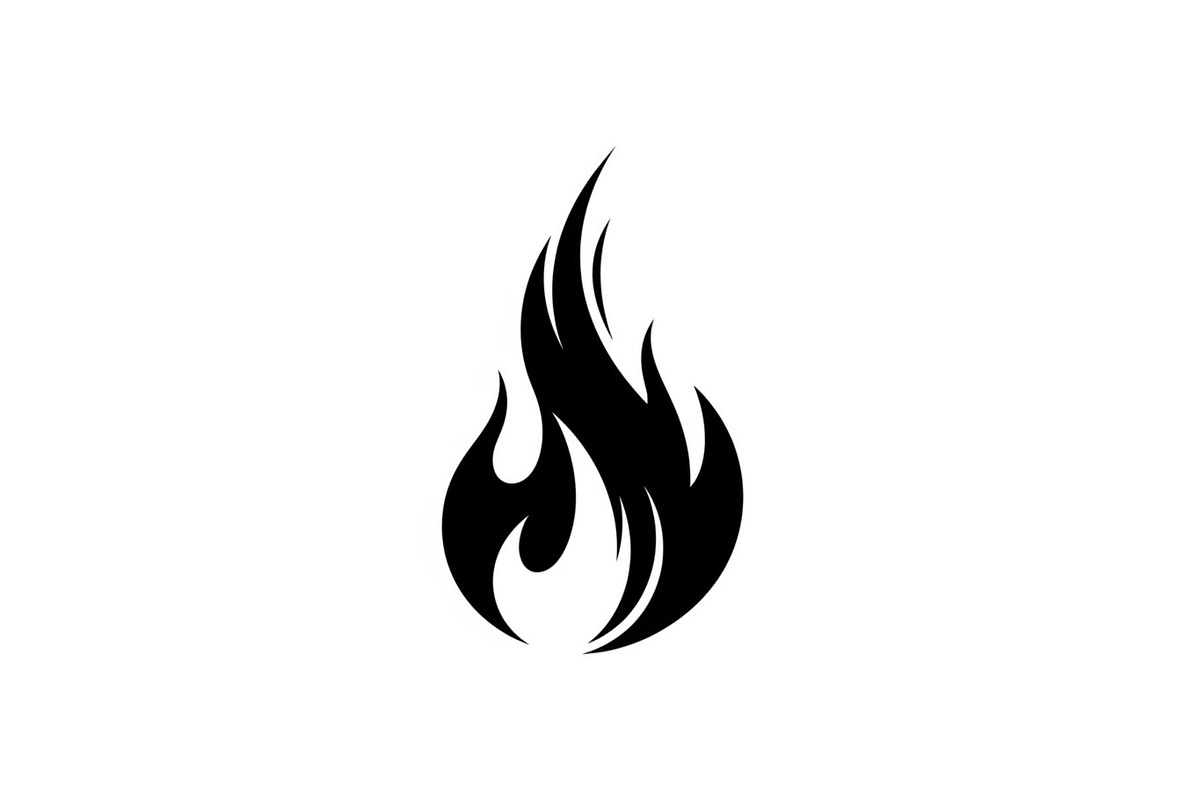 Abstract Fire Flame Silhouette, an Illustration by Designer_Momina (Photo 5 of 8)