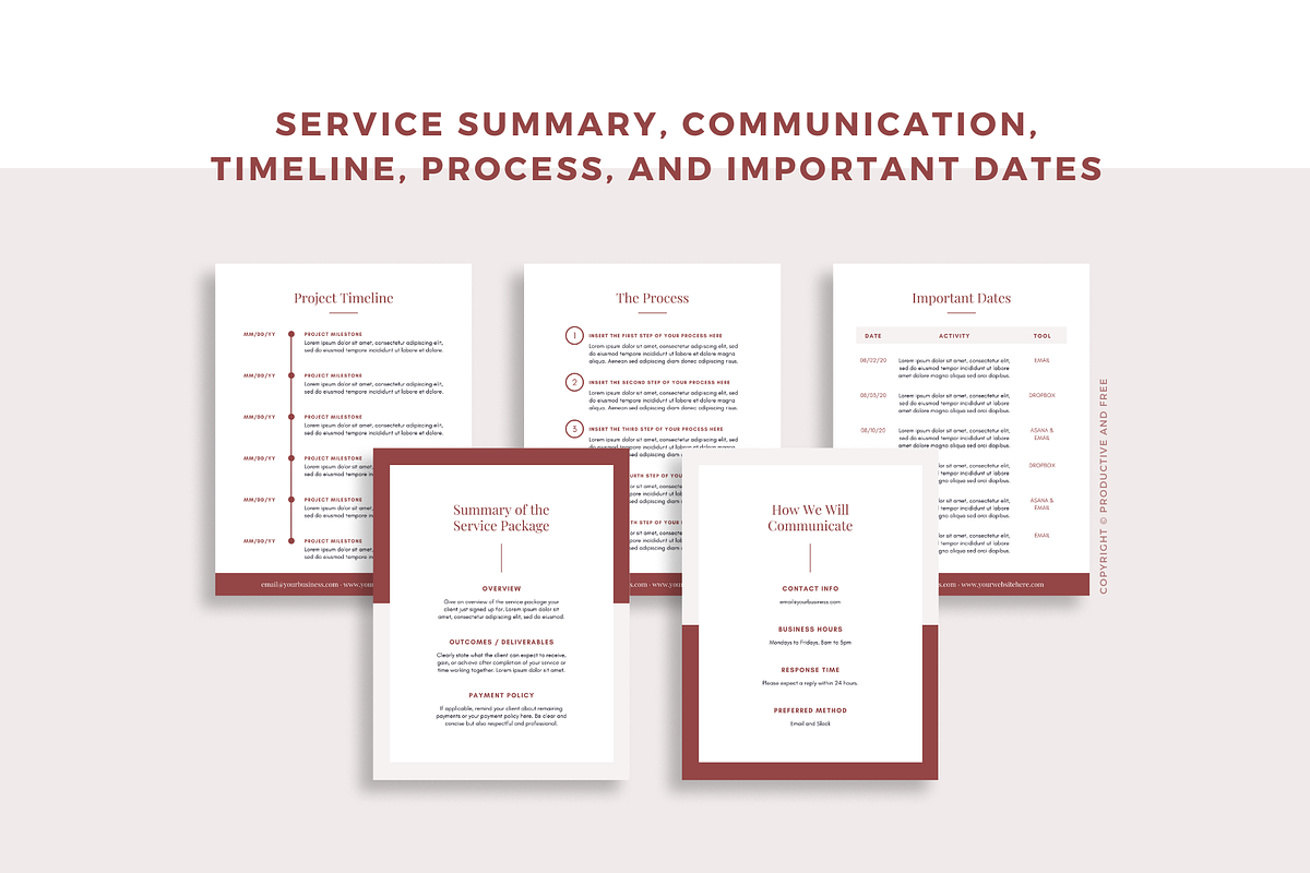 Client Experience Welcome Packet, a Magazine Template by ProductiveandFree (Photo 5 of 15)