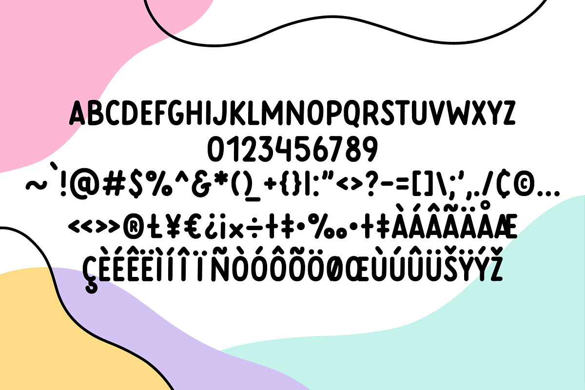 Thickly Font, a Sans Serif Font by Miss Tiina (Photo 2 of 5)
