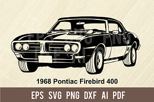 Pontiac Firebird 400 1968 Car SVG