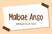 Malbae Anso Handwritten Font., a Handwritten Font by VectorCraft (Thumbnail 1 of 5)