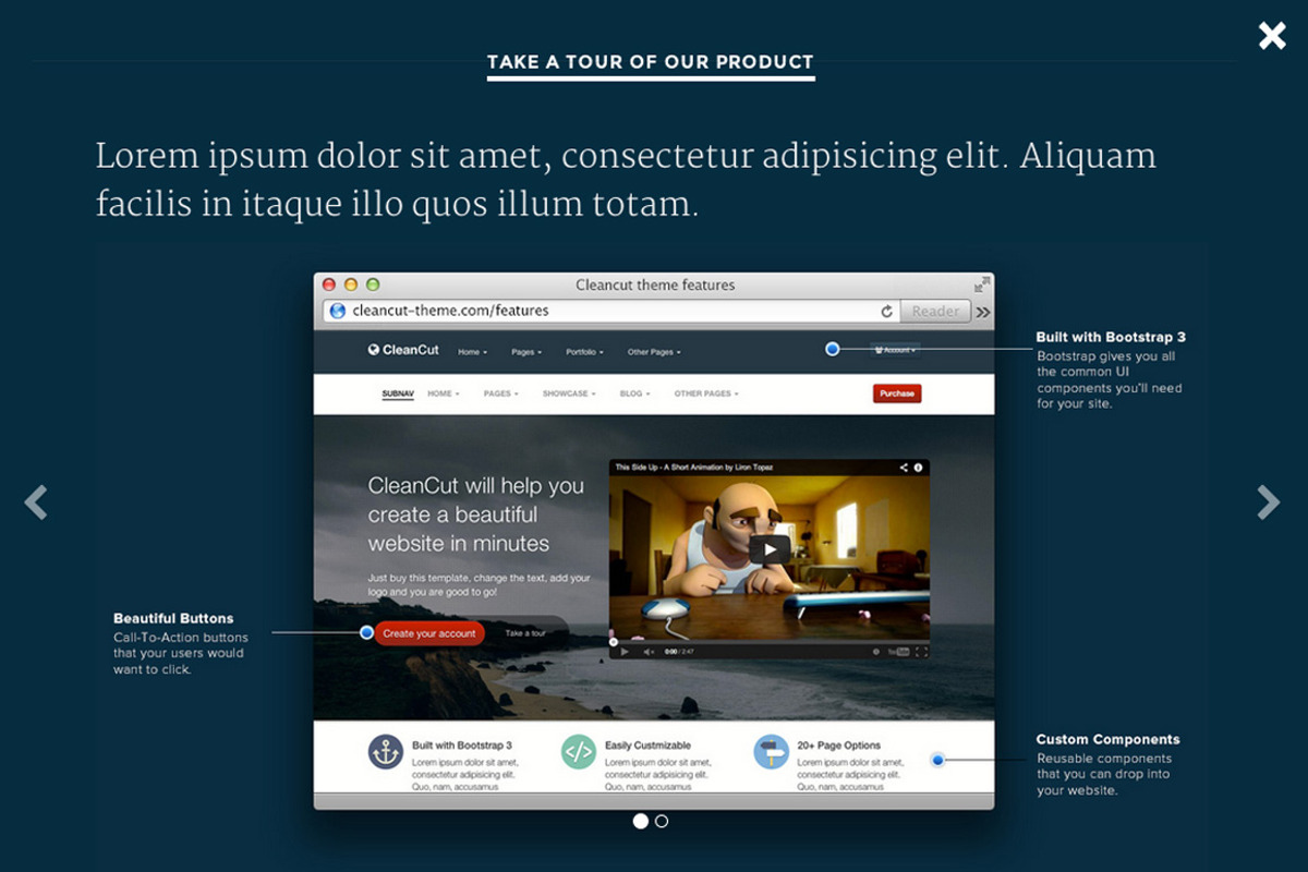 Elemental - Minimal & Elegant Theme, a Bootstrap Template by Authentic Pixels (Photo 2 of 5)