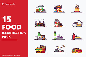 Food collection vector illustration