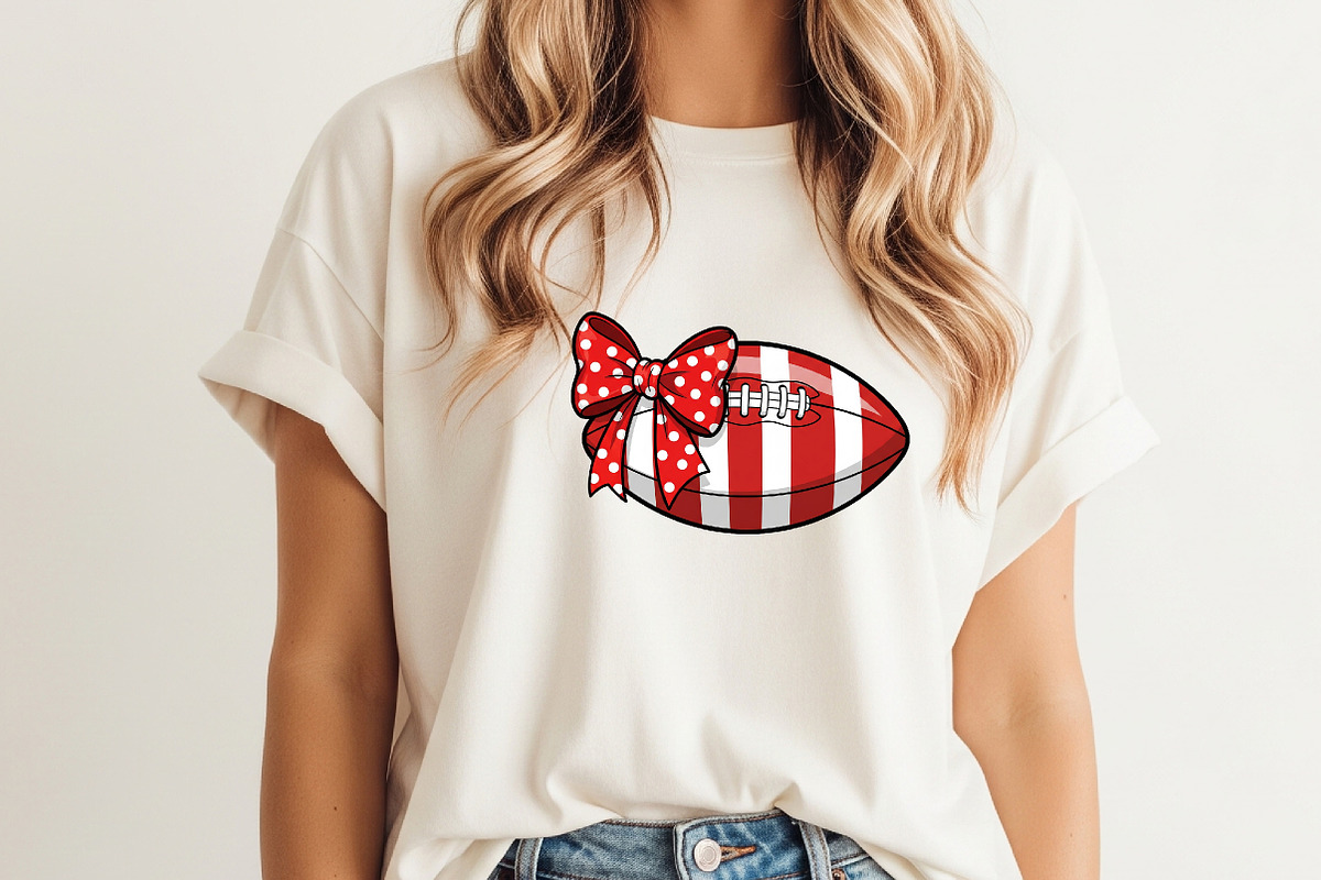 Football PNG trendy shirt design, an Illustration by Watercolor design (Photo 2 of 3)