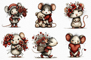 Cute Watercolor Mouse Bundle, an Animal Illustration by Craft Nest (Thumbnail 4 of 6)