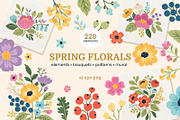 Spring Florals | Clipart and Pattern, a Decorative Illustration by Leysan Shayak (Thumbnail 1 of 12)