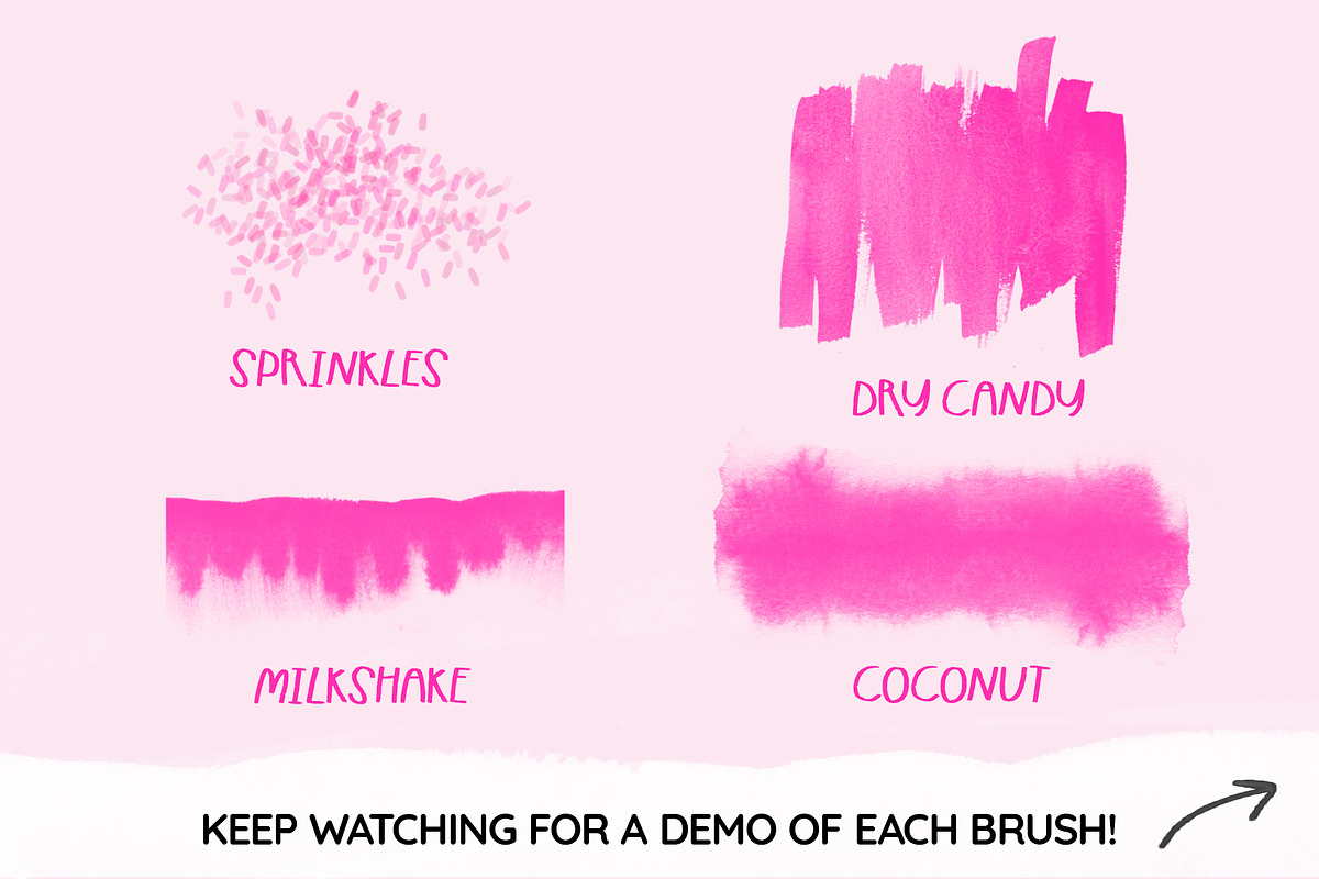 Watercolor Candy Box ABR Brushes, a Brush Add-On by Pencil Bop (Photo 3 of 10)
