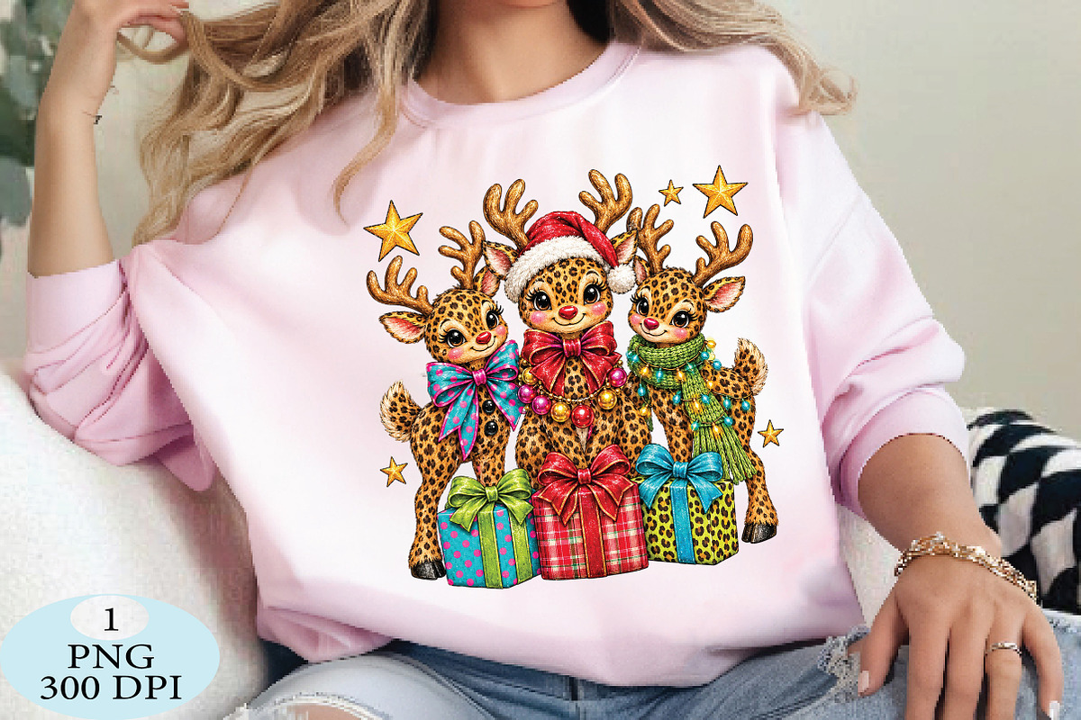 Christmas Leopard Reindeer PNG, a Seasonal Illustration by Daily.Designs (Photo 3 of 5)