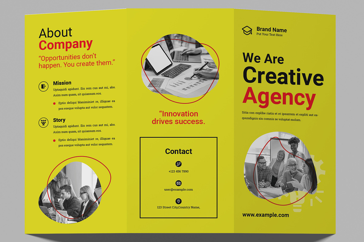 Creative Trifold Brochure Layout, a Brochure Template by ContestDesign (Photo 2 of 3)