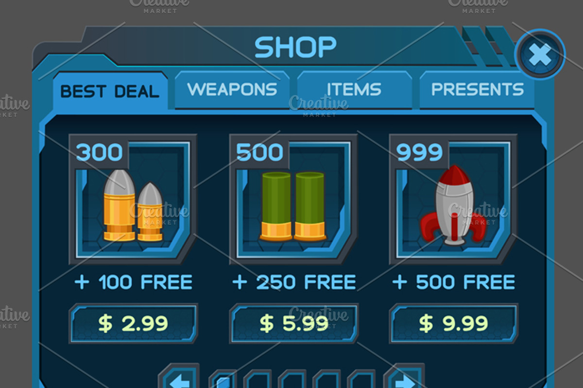 Space Game GUI Pack, an Illustration by Saranai Store (Photo 10 of 10)