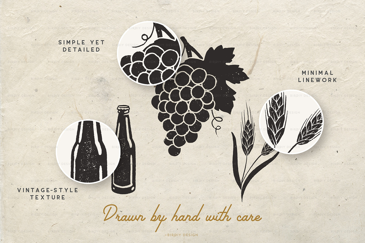 Beer, Wine & Liquor Icons, an Icon by BirDIY Design (Photo 6 of 10)